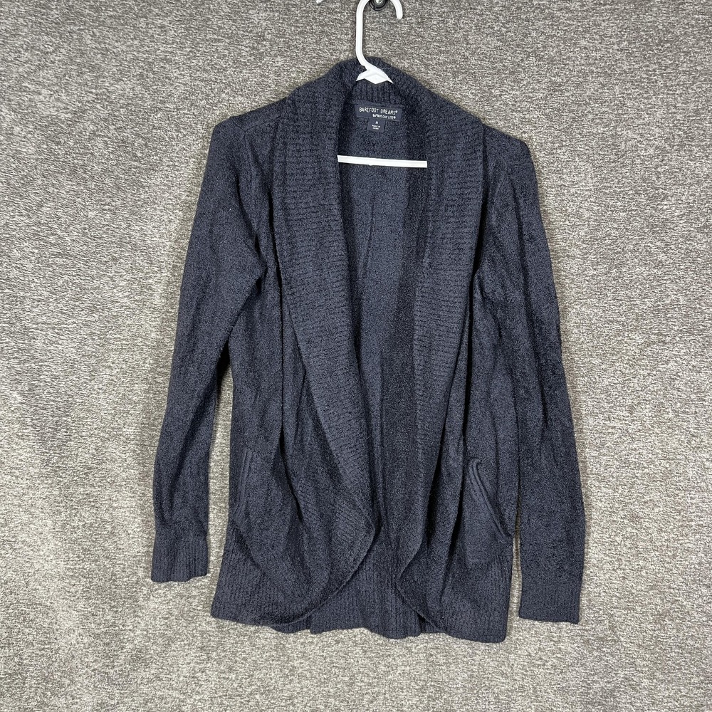 Barefoot Dreams Sweater Womens Medium‎ Blue Bamboo Chic Lite Cardigan Style 452